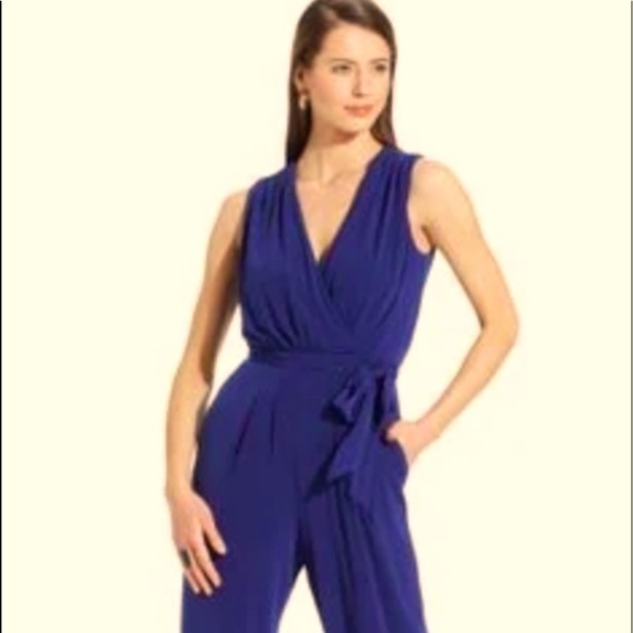 Vince Camuto jumpsuit with great pockets and tie on waist. Zipper in bac… - Picture 2 of 14